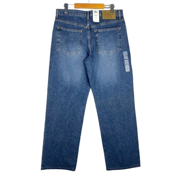 CALVIN KLEIN CK Men's Vintage Blue 12 OZ Denim Straight Leg Jeans US 32 X 29.75 - Picture 2 of 11